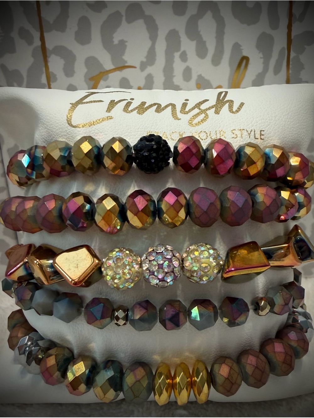 New ERIMISH Bracelets 5 pc- Iridescent’s- Custom Regular, Kids Or Extended Size